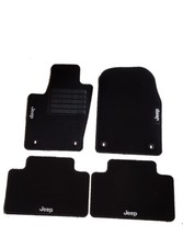 Tappetini auto in moquette su misura 4 Loghi 4 fix per GRAND CHEROKEE 2010>