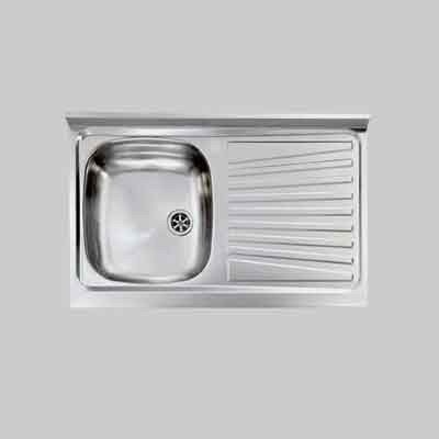Lavello inox una vasca - lavello,