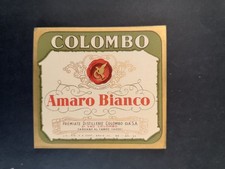Etichetta bottiglia DISTILLERIA COLOMBO AMARO BIANCO  - Varese