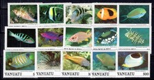 VANUATU 1987 754-768 ** NUOVO DI ZECCA IMPECCABILE SET PESCI (05657