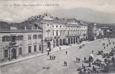 Aosta - Piazza Charles Albert e Hotel de Ville - Mercato - fp vg 1923