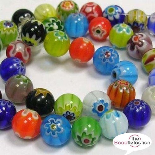 Millefiori perle vetro tonde - perle,