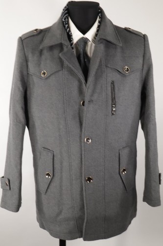 Cappotto corto uomo grigio