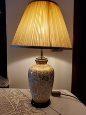 Elstead Lighting Lampada da tavolo dal design orientale in ceramica e paralume 