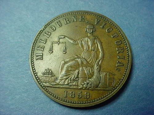 Australia penny token hide - penny, &