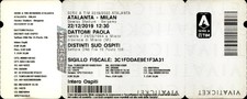 Biglietto stadio Atalanta