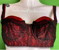 ? REGGISENO VINTAGE TG.4 RETRÒ ROBERTA BALCONCINO ROSSO BURLESQUE