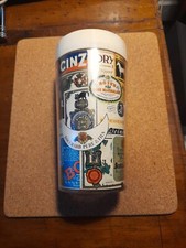1 BICCHIERE ANNI '70 IN PLASTICA CON IMMAGINI ETICHETTE LIQUORI  RARO Cinzano