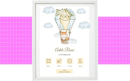 Quadro nascita bimba - quadro,