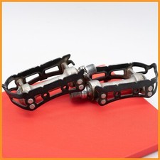 CAMPAGNOLO SUPERLEGGERI RECORD PEDALS STEEL VINTAGE QUILL OLD ROAD BIKE 1037 80s