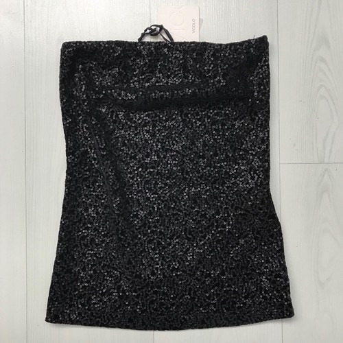 Top nero paillettes - top,