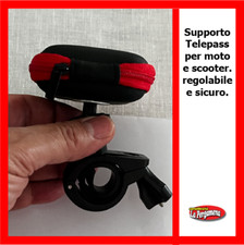 SUPPORTO TELEPASS PER MOTO PER STERZO MANUBRIO IN ABS BRACKET TELEPEDAGGIO MOTO