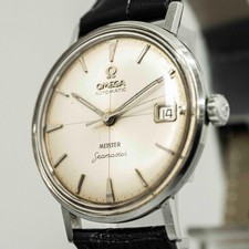 Vintage anni 60 OMEGA Seamaster MEISTER Cal.562 automatico linea incrociata data 34mm uomo