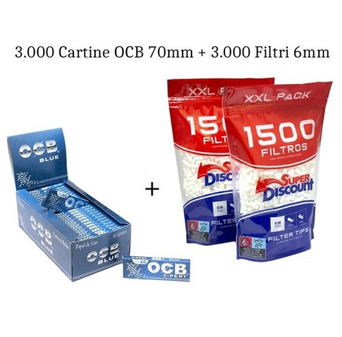 000 cartine ocb blue 70mm - ocb, +