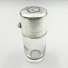 BOTTIGLIA PROFUMO VITTORIANA ARGENTO STERLING E VETRO CHESTER 1891 G WATT & CO