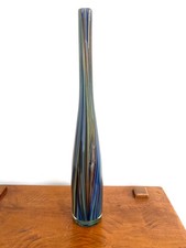 Vaso a righe di pavone stile