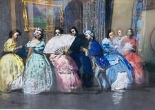 Pastello su compensato 100x70 firmato Roberto Carignani del 1950