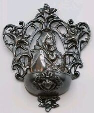 Rara Acquasantiera In Argento 925 ALTA QUALITÀ 98g - 10,5x8,5 cm Perfetta