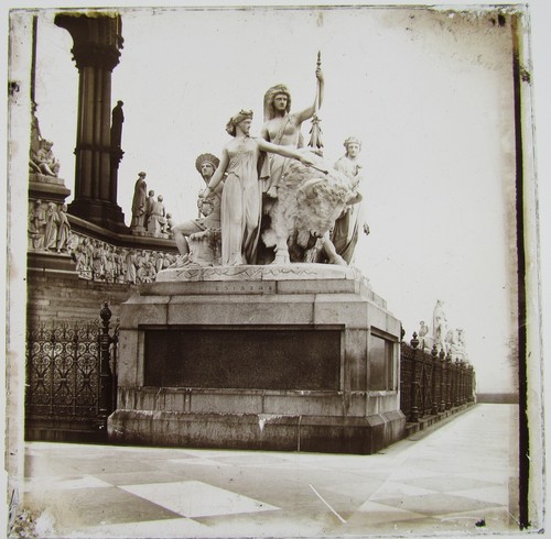 Glass magic lantern slide - magic,