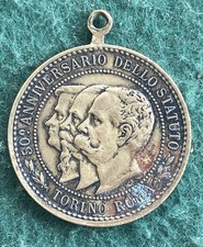 Medaglia 50 Anni Proclamazione Statuto Torino 1848 1898