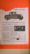 pubblicità advertising 1928 FORD COUPE' - BALILLA COLONIA MONTEROSSO - LA SPEZIA