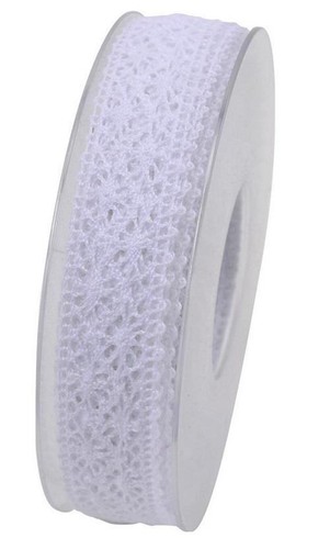 Nastro pizzo bianco 25mm