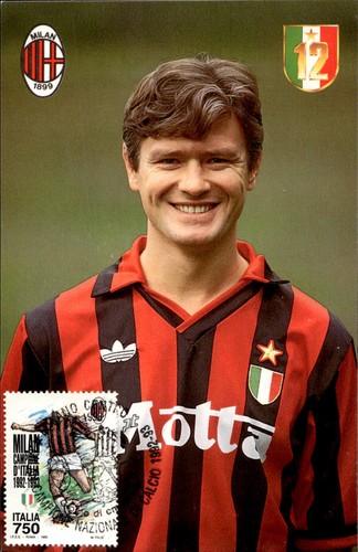 Cartolina calcio milan - cartolina,