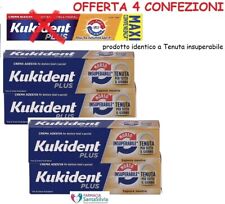 4 X KUKIDENT PLUS TENUTA MORSO INSUPERABILE SAPORE NEUTRO - FORMATO MAXI 57 G