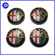 SET 4 COPRIMOZZI GOLD 60mm PER ALFA ROMEO TAPPO RUOTA CENTRO CERCHI ACCESSORI