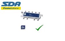 Partitore Divisore Splitter Tv Satellitare 1 INGRESSO 8 USCITE con connettori F