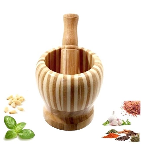 Mortaio con pestello - con, legno