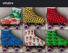 6 Paia Copripattini Lycra FANTASIA pattinaggio   come foto