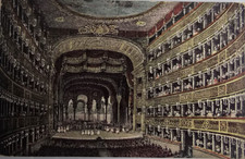 Cartolina anni 30 Teatro San Carlo Napoli formato piccolo