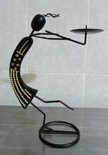 Candelabro Ferro Legno Uomo