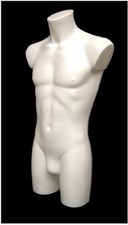BUSTO UOMO PLASTICA BIANCO