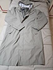 ASOS DESIGN - Giacca a vento gommata taglio lungo color fungo