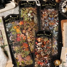 Adesivi vintage fiori funghi