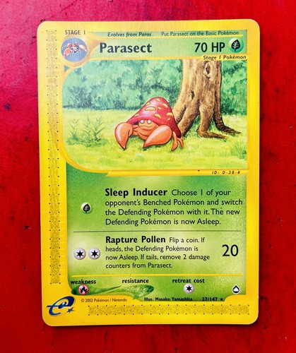 Lotto carte pokemon parasect - carte,