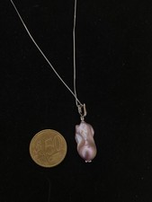 collana S925 argento e perla barocca, scaramazza minimalista 