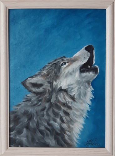 Quadro lupo animale - , arte