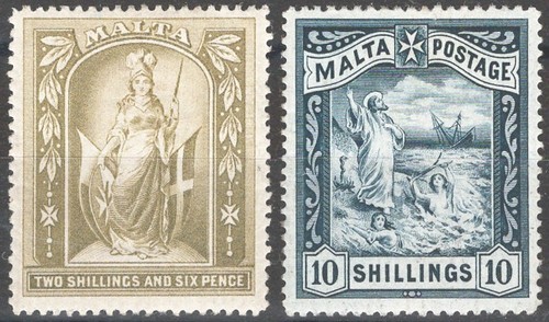 Malta 1899 1901 pittorica 6 - malta, 2/6