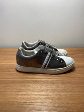 Sneakers Trussardi Donna n.36 Pelle Argento/Bianco Logo Levriero