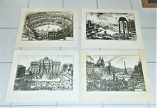 Portfolio 4 stampe GIOVAN BATTISTA PIRANESI Roma - Promo MOLINARI NATALE 1965
