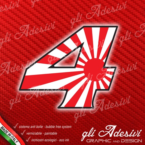 Adesivo stickers numero moto - 4,