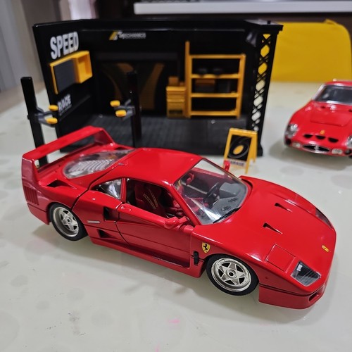 Burago ferrari f40 1987 - ferrari, rosso