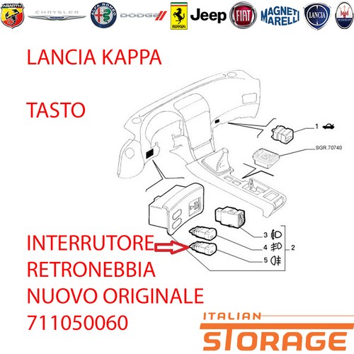 Lancia kappa tasto - tasto, interrutore