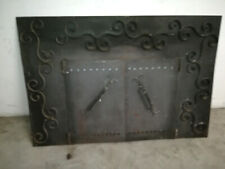  Porta artigianale Parascintille Per Camino In ferro 2 Porte  33,5 x2 