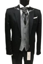 ABITO UOMO SPOSO  NERO  TIGHT