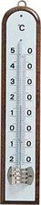 TERMOMETRO MONOCOLONNA DA PARETE LEGNO NOCE PER INTERNI MM 200x38