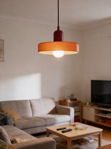 Vintage orange pendant lamp - orange,